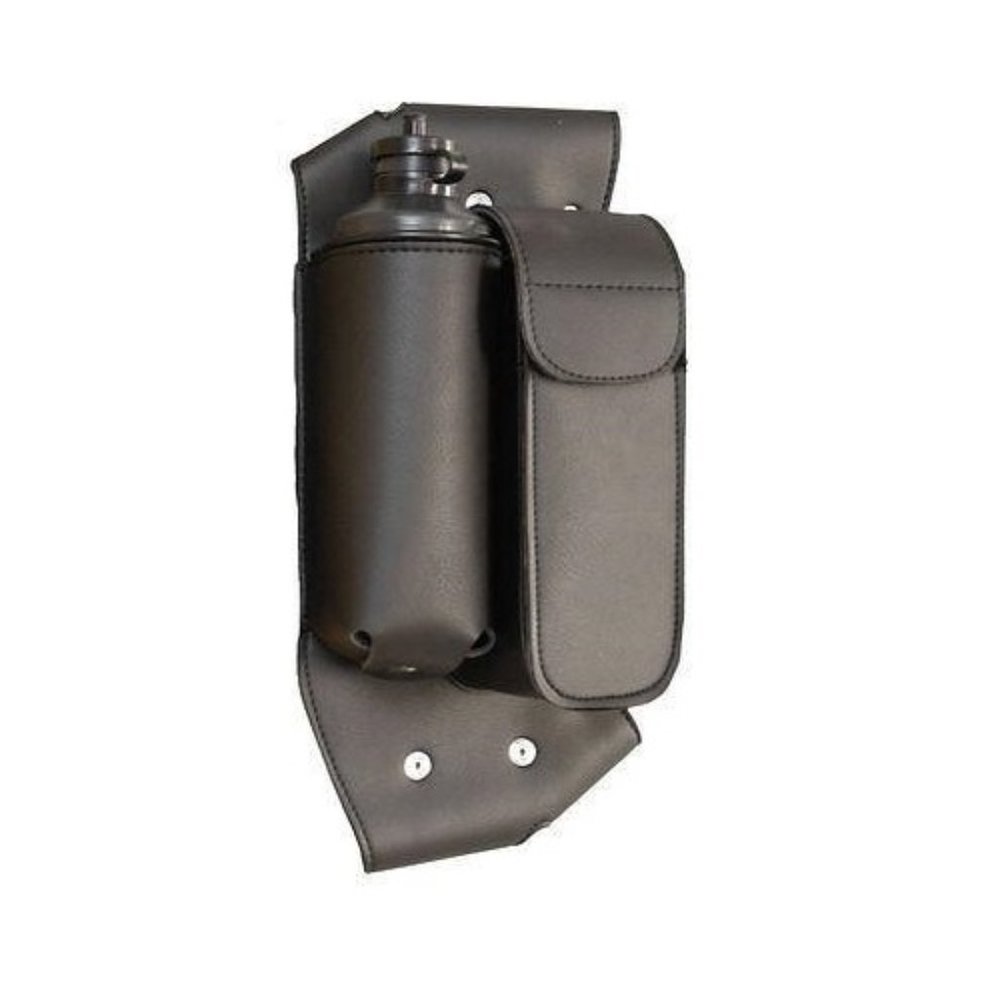 Crash Bar Water Bottle/Tool Leather Bag